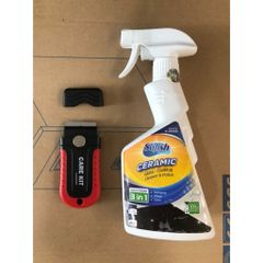 Combo Vệ Sinh Bếp Từ - Dao Vệ Sinh Care Kit & Chai Xịt Tẩy Mặt Kính Sofish Ceramic 500ML - Duy Trì Sạch Đẹp Bếp Nhà Bạn