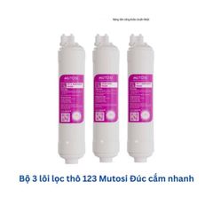 Bộ 3 Lõi Lọc Nước 123 MUTOSI Đúc Liền Chính Hãng - Bảo Vệ Màng RO & Loại Bỏ Tạp Chất, Clo, Mùi Vị Lạ Trong Nước