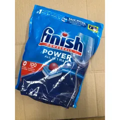 VIÊN RỬA BÁT FINISH POWER ALL IN 1 HƯƠNG SODA - TÚI 100 VIÊN - HÀNG CHÍNH HÃNG