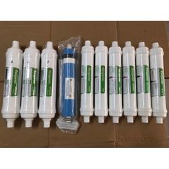 Bộ 10 Lõi Lọc Nước KANGAROO KG100HK - Lõi Màng RO 2012-100G và 6 Lõi Chức Năng cho Máy Lọc Nước Hydrogen Chính Hãng