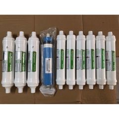 Bộ 10 Lõi Lọc Nước KANGAROO KG100HK - Lõi Màng RO 2012-100G và 6 Lõi Chức Năng cho Máy Lọc Nước Hydrogen Chính Hãng