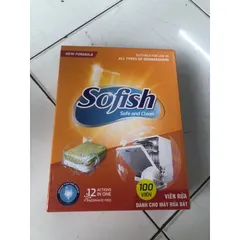 Viên Rửa Bát Sofish Hộp 100 Viên - Sạch Chuyên Dụng Cho Máy Rửa Chén, Hiệu Quả Nhanh Chóng, Không Mùi, An Toàn Khi Sử Dụng