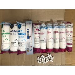 Bộ 10 Lõi Lọc Nước Mutosi Chính Hãng - Lõi Thô, Màng RO, T33-Gac, Khoáng, Hồng Ngoại - Tương thích với Máy Lọc RO Các Hãng