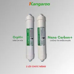 Combo 2 Lõi Lọc KANGAROO OrpH+ và Nano Carbon+ cho Máy Lọc Nước KG100ES, KG100EO - Hàng Chính Hãng, Tăng Cường Sức Khỏe Nước Uống