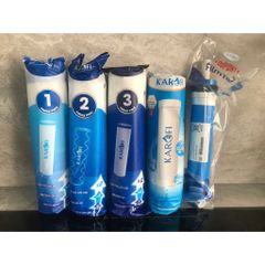 Bộ 5 Lõi Lọc Nước KAROFI Chính Hãng - Mặt hàng Thay Thế cho Máy Nóng Lạnh Treo Tường, Lọc Hiệu Quả 99% Tạp Chất
