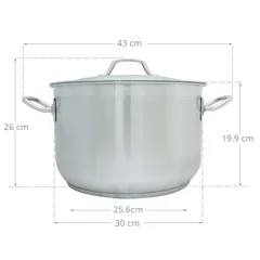 Nồi Luộc Gà Fivestar 30 cm - Inox 430 Không Gỉ, Thiết Kế 3 Đáy Tiết Kiệm Năng Lượng, An Toàn Vệ Sinh Cho Mọi Loại Bếp
