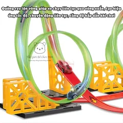 Bộ Đồ Chơi Đường Ray Ô Tô Khủng Long Vòng Xoắn 32 PCS - Kèm 4 Xe Hợp Kim, Phát Triển Tư Duy Cho Bé Yêu Thích Khám Phá Thế Giới Khủng Long