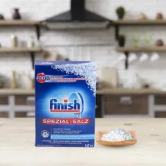 Muối Rửa Chén FINISH 1,2KG - Bảo vệ và Làm mềm nước cho Máy Rửa Bát Bosch, Siemens, Electrolux và Hàng Châu Âu Chính Hãng