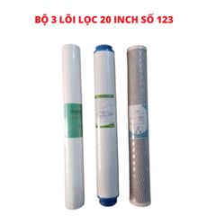 Bộ 3 Lõi Lọc Nước 20 Inch - PP5, UDF-GAC, CTO - Thay Thế Lõi Lọc Nước RO - Hiệu Quả Cao và Dễ Dàng Sử Dụng