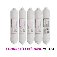 Bộ 5 Lõi Lọc Nước Chức Năng MUTOSI - T33, Mineral, Far Infrared, Nano Silver, Alkaline Hydrogen - Hàng Chính Hãng, Tiện Ích Gia Đình