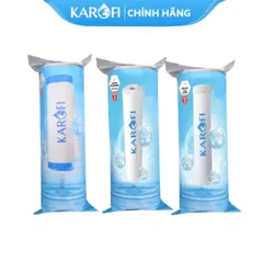 Bộ 3 Lõi Lọc 123 KAROFI Chính Hãng - Thay Thế Cho Máy Lọc Nước RO - Chất Lượng Nước Tối Ưu 12 Tháng
