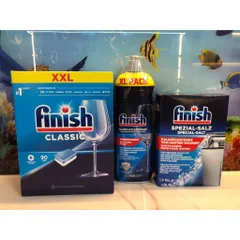 [Giá KM] Sản Phẩm FINISH [Hộp 90 Viên - Muối 1,2Kg - Nước Bóng 800ML ] -Hàng chính hãng - Chuyên dùng cho máy rửa chén
