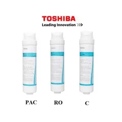 Bộ 3 Lõi Lọc Nước TOSHIBA F-1686 - Lõi Thô, Lõi R.O và Lõi Than Hoạt Tính - Hàng Chính Hãng, Dễ Dàng Thay Thế Tại Nhà