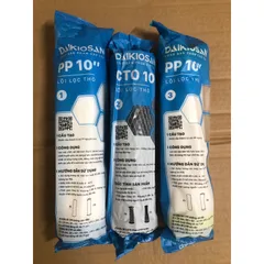 Bộ 3 Lõi Lọc Daikiosan Chính Hãng - Bảo Vệ Màng RO Cho Máy Lọc Nước RO - Lọc Thô Hiệu Quả
