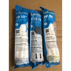 Bộ 3 Lõi Lọc Daikiosan Chính Hãng - Bảo Vệ Màng RO Cho Máy Lọc Nước RO - Lọc Thô Hiệu Quả