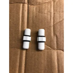 Bộ 2 cái nối thẳng 2 đầu ren ngoài 13x13 - Dụng cụ nối cốc lọc nước cao cấp, nhựa chất lượng trắng