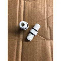 Bộ 2 cái nối thẳng 2 đầu ren ngoài 13x13 - Dụng cụ nối cốc lọc nước cao cấp, nhựa chất lượng trắng