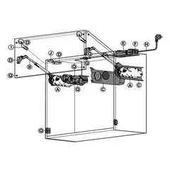 Bộ Tay Nâng Blum HF22 - Hàng chính hãng - được sản xuất tại Áo - Chuyên dùng cho tủ 2 cánh mở xếp