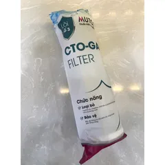Lõi Lọc Nước Mutosi CTO-GAC - Lõi Than Nén Chính Hãng cho Máy Lọc Nước, Khử Clo và Chất Độc, Bảo Vệ Màng RO