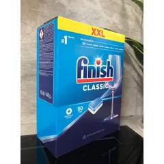 Hộp Viên Rửa  FINISH CLASSIC 90 Viên  -  Xuất xứ: Châu Âu - Làm sạch hiệu quả sẽ xử lý tất cả các vết bẩn thức ăn