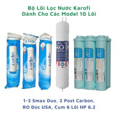 Bộ 10 Lõi Lọc Nước KAROFI Chính Hãng - Thay Thế Máy KAD-D52, KAD-D68, KAD-X39 - Hiệu Suất Cao, An Toàn cho Sức Khỏe