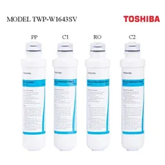 Lõi Lọc Nước TOSHIBA F-1643 - Hàng Chính Hãng, Bộ 4 Lõi PP, C1, C2, RO Cho Máy Lọc Nước RO TWP-W1643SV - An Toàn & Hiệu Quả