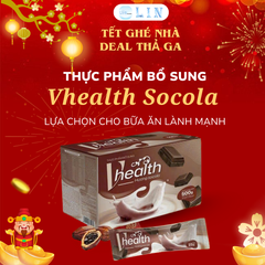Ngũ Cốc Vhealth Hương Socola - Thức Uống Dinh Dưỡng Ít Ngọt Cho Người Bận Rộn, 20 Gói x 25g
