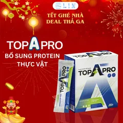 Bột bổ sung protein thực vật TOPAPRO - Đạm Non-GMO cho trẻ em và người lớn, hỗ trợ tiêu hóa và tăng cường sức khỏe, 14 gói/hộp