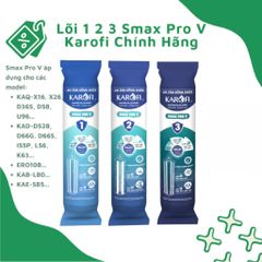 Bộ 3 Lõi Lọc 123 KAROFI SMAX PRO V - Thiết bị lọc nước chính hãng cho model KAQ-X16, KAQ-X26 - Bảo vệ sức khỏe gia đình bạn
