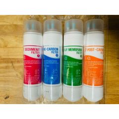 Bộ 4 Lõi Lọc Nước U/F Đầu U 25cm - Chính Hãng Nhập Khẩu Hàn Quốc, Thay Thế Máy Lọc Nước Cuckoo, Canzy, Ryo, Newlife