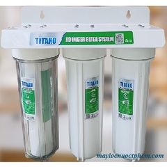 Bộ 3 Cốc Lọc Nước Sinh Hoạt 10inch TITAKO - Thiết Bị Lọc Thô Có Tay Mở, Bảo Vệ Nguồn Nước An Toàn Cho Gia Đình