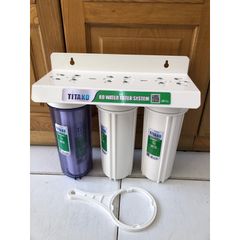 Bộ 3 Cốc Lọc Nước Sinh Hoạt 10inch TITAKO - Thiết Bị Lọc Thô Có Tay Mở, Bảo Vệ Nguồn Nước An Toàn Cho Gia Đình