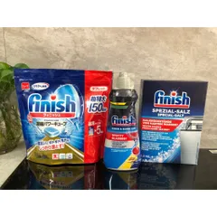 Sản Phẩm FINISH :150 VIÊN -1.2Kg MUỐI - 400ml BÓNG - Chuyên dùng cho các loại máy rửa chén:Bosch,Hafele,Malloca.Fagor...
