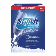 Muối Rửa Bát SOFISH 1,6kg - Đồ Gia Dụng Nhập Khẩu, Làm Mềm Nước Chuyên Dụng Cho Máy Rửa Chén Bosch, Teka, Hafele