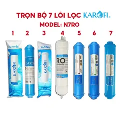 Bộ 7 Lõi Lọc Nước KAROFI Chính Hãng - Thay Thế Cho Máy Lọc Nước RO N7RO - Lọc Sạch, Đảm Bảo An Toàn Cho Sức Khỏe