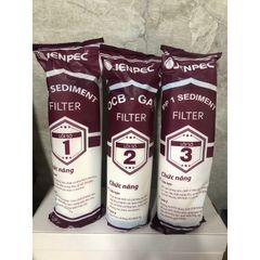 Bộ 3 Lõi Lọc Nước JENPEC 1, 2, 3 - Chính Hãng, Thay Thế Cho Máy Lọc Nước RO - Giải Pháp Lọc Nước An Toàn và Hiệu Quả