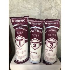Bộ 3 Lõi Lọc Nước JENPEC 1, 2, 3 - Chính Hãng, Thay Thế Cho Máy Lọc Nước RO - Giải Pháp Lọc Nước An Toàn và Hiệu Quả
