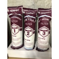 Bộ 3 Lõi Lọc Nước JENPEC 1, 2, 3 - Chính Hãng, Thay Thế Cho Máy Lọc Nước RO - Giải Pháp Lọc Nước An Toàn và Hiệu Quả