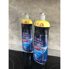 Combo 2 Chai Nước Làm Bóng Chén Finish 800ML - Hàng Chính Hãng Châu Âu Dùng Cho Máy Rửa Chén, Đảm Bảo Bát Đĩa Bóng Loáng