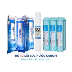 Bộ 10 Lõi Lọc Nước KAROFI Chính Hãng - Thay Thế Model KAQ-O07, Hiệu Suất Cao, Lọc Sạch Nước Uống An Toàn