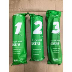 Bộ 3 Lõi Lọc Thô 123 KANGAROO Extra - Thay thế cho máy lọc nước RO - Hàng chính hãng, loại bỏ tạp chất, mùi hôi hiệu quả