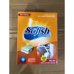 Viên rửa bát SOFISH 120 viên - Hàng chính hãng, hiệu quả làm sạch vượt trội cho máy rửa chén Bosch, Teka, Hafele và nhiều thương hiệu khác