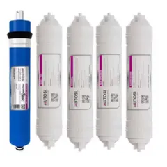 Combo 5 Lõi Lọc Nước MUTOSI 45678 Chính Hãng - Màng RO, T33, Khoáng, Hồng Ngoại, Nano - Bảo Vệ Sức Khỏe Gia Đình