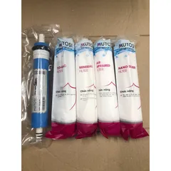 Combo 5 Lõi Lọc Nước MUTOSI 45678 Chính Hãng - Màng RO, T33, Khoáng, Hồng Ngoại, Nano - Bảo Vệ Sức Khỏe Gia Đình
