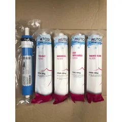 Combo 5 Lõi Lọc Nước MUTOSI 45678 Chính Hãng - Màng RO, T33, Khoáng, Hồng Ngoại, Nano - Bảo Vệ Sức Khỏe Gia Đình