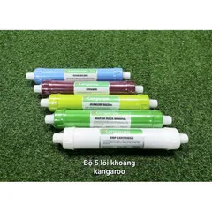 Bộ 5 Lõi Lọc Nước KANGAROO 56789 Chính Hãng - Nano Silver, Ceramic, Alkaline, Maifan, ORP - Cung Cấp Khoáng Chất Cho Nước Uống Sạch