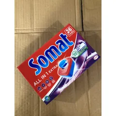 HỘP 26 VIÊN RỬA CHÉN SOMAT ALL IN 1 - Hàng chính hãng - Dùng cho máy rửa chén