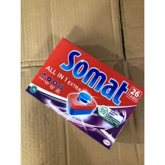 HỘP 26 VIÊN RỬA CHÉN SOMAT ALL IN 1 - Hàng chính hãng - Dùng cho máy rửa chén