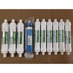 Bộ 10 Lõi Lọc Đúc Kangaroo Chính Hãng - Thay Thế Cho Máy KG100HK, KG10A4 - Lõi RO, FIR+, Nano Carbon, Kháng Khuẩn
