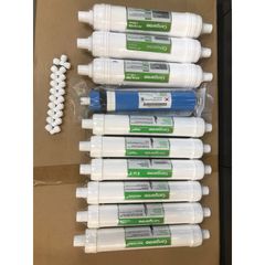 Bộ 10 Lõi Lọc Đúc Kangaroo Chính Hãng - Thay Thế Cho Máy KG100HK, KG10A4 - Lõi RO, FIR+, Nano Carbon, Kháng Khuẩn